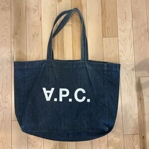 A.P.C. Denim Logo Tote